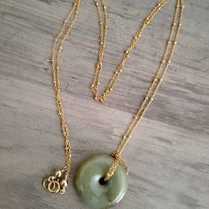 Genuine JADE necklace 14K GOLDFILLED